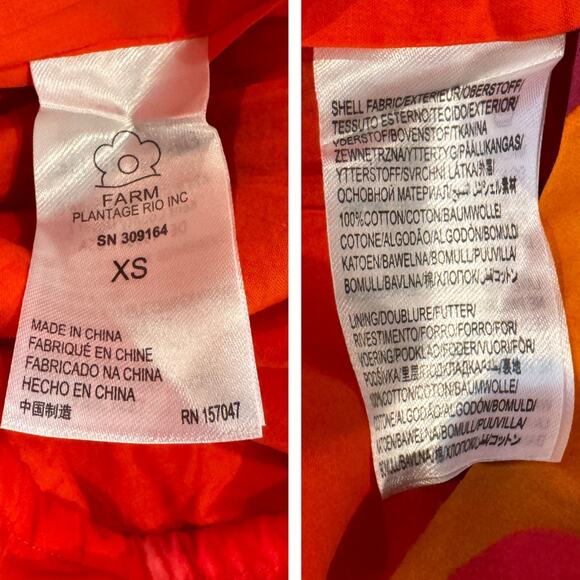 FARM Rio Ombre Chita Red Romper Size XS - Picture 13 of 15